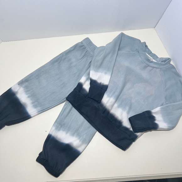 FAIRWELL Blue Tie Dye Jogger and Long Sleeve Set Very Soft FAIR CONDITION - Picture 1 of 5